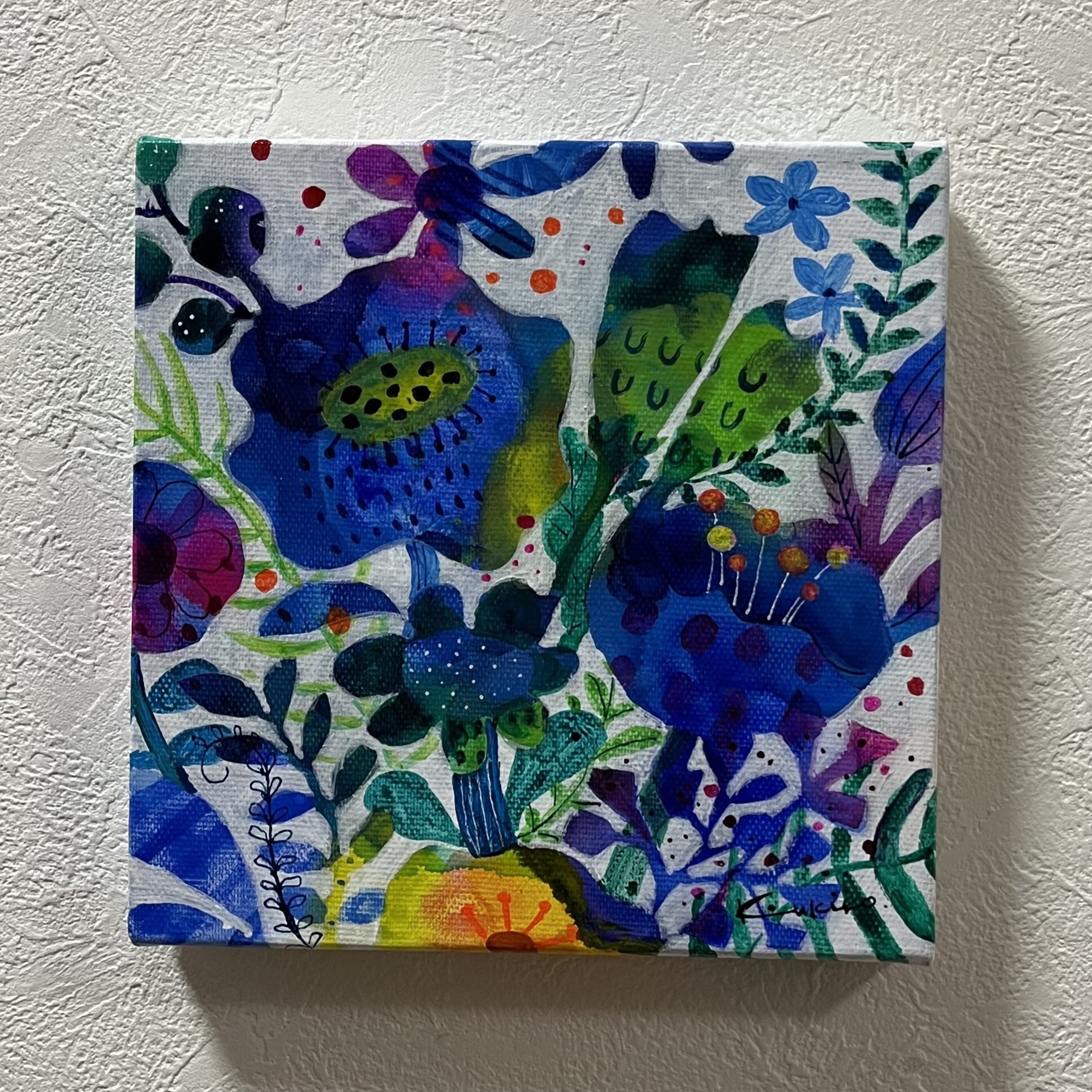 水彩画 女性のポートレート 花のモチーフフランス人画家　サイン入り 0_01abb919d94b17a522e3d751d243