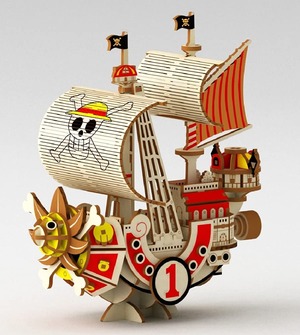 【在庫処分】エーゾーン 木製立体パズル Wooden Art ki-gu-mi ワンピース サウザンド・サニー号