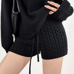 cable knit short pants / l0217