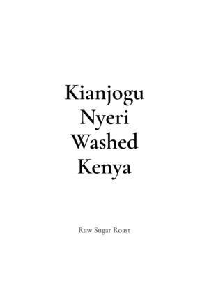 Kenya |  Kianjogu