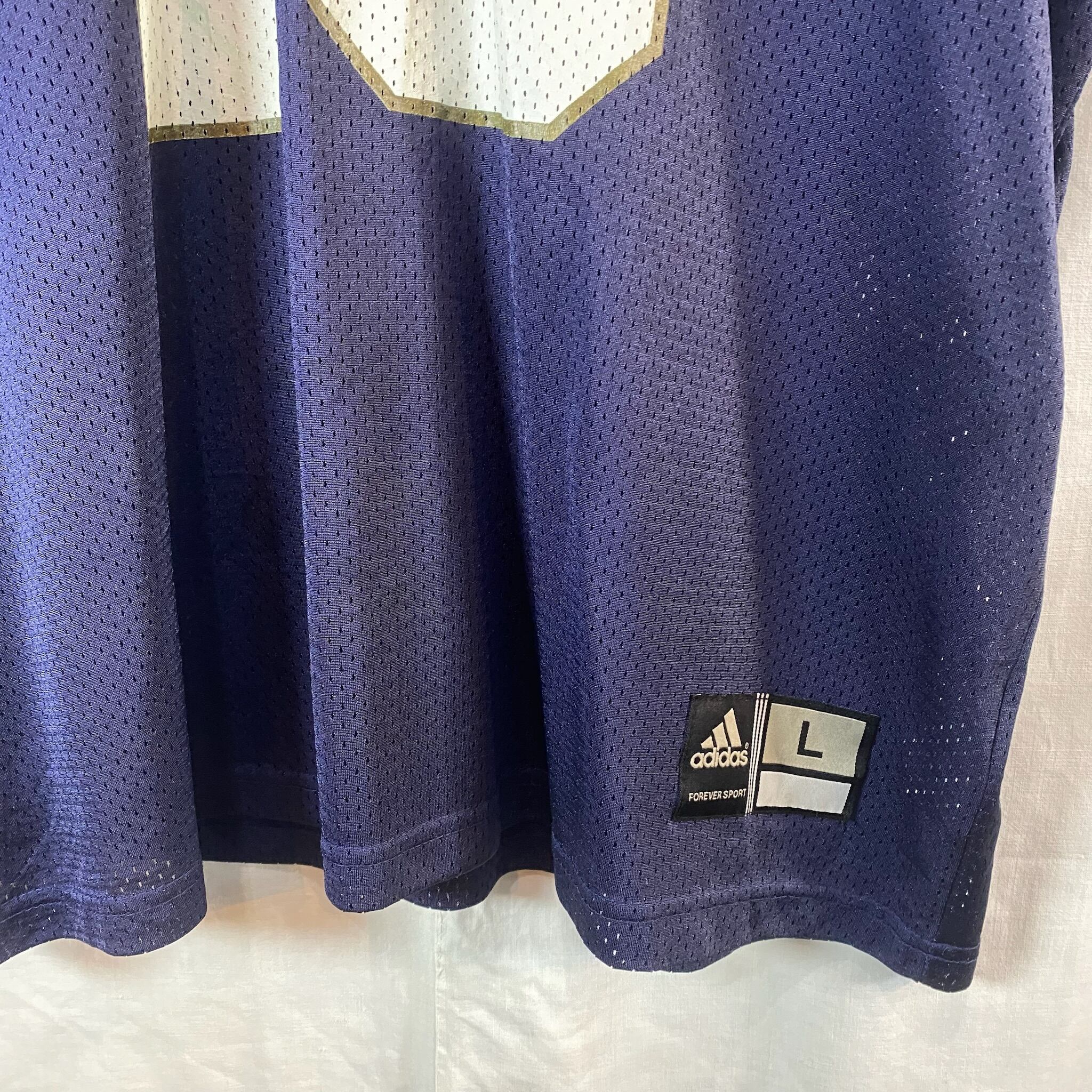 Adidas ゲームシャツ ネイビー | 古着屋 わらしべ