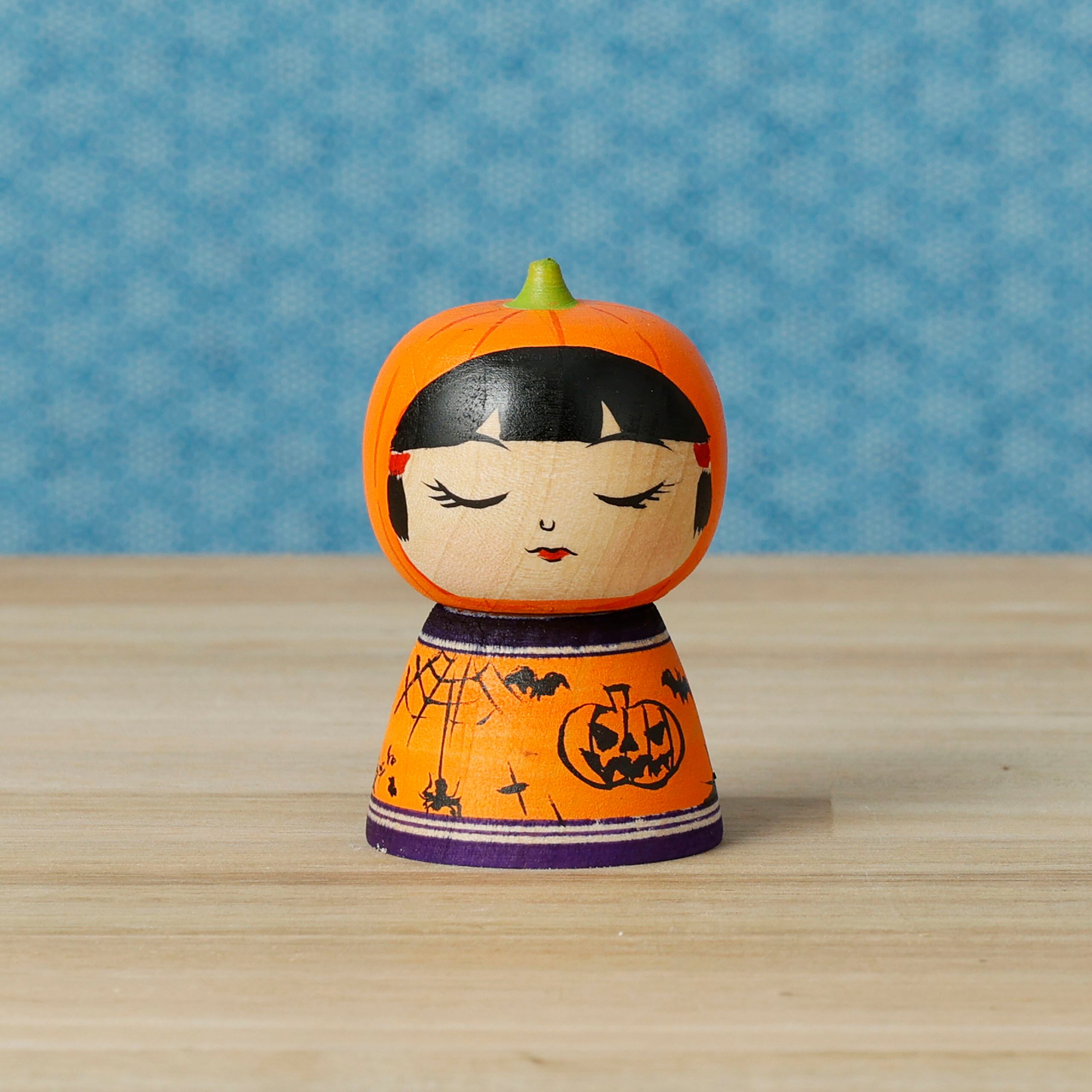 ハロウィンこけし-3】津軽系 阿保正文工人 6.5cm | Halloween kokeshi