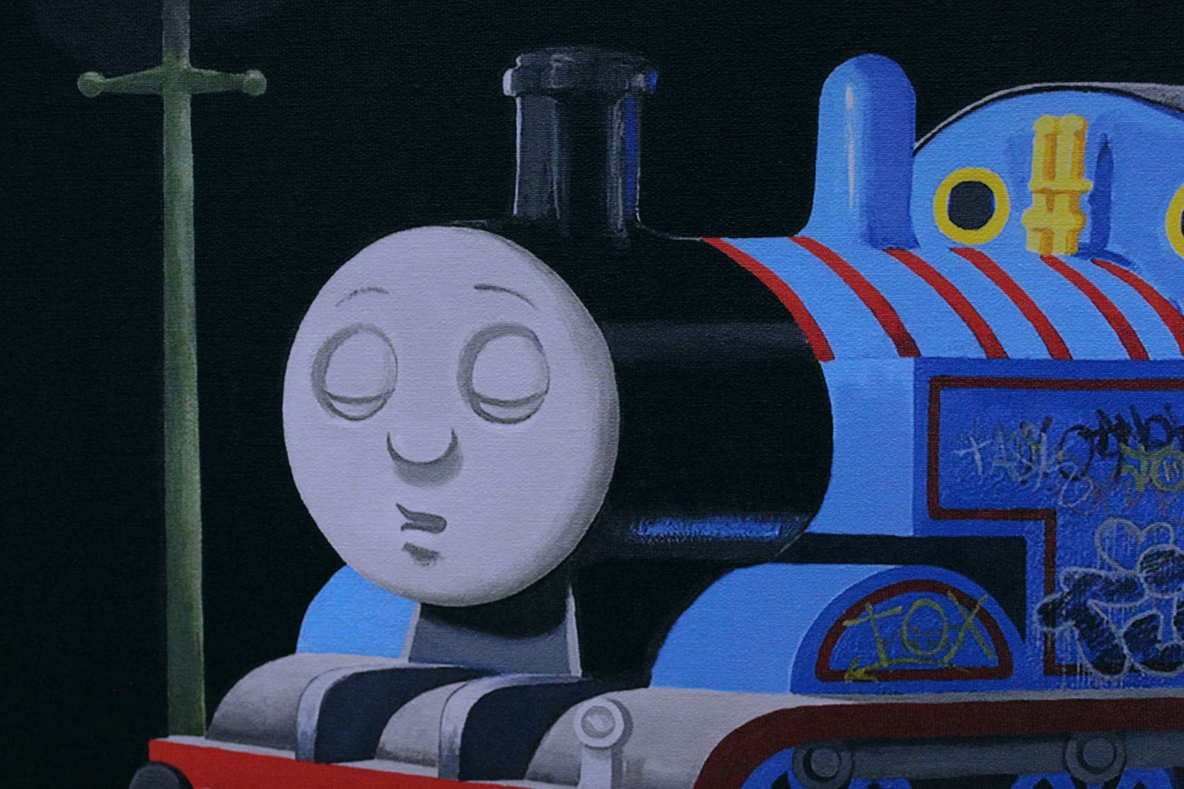 バンクシー「スリーピング トーマス/Sleeping Thomas the Tank Engine