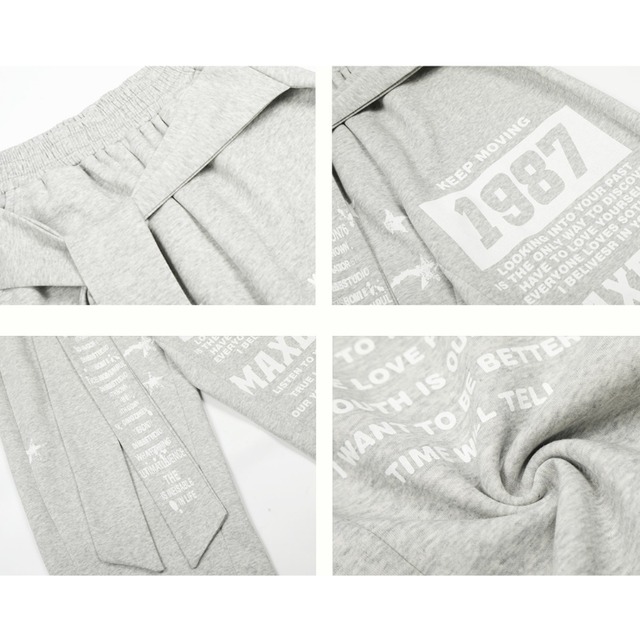 waist wrap style logo sweatpants　腰巻風ロゴスウェットパンツ　J1717