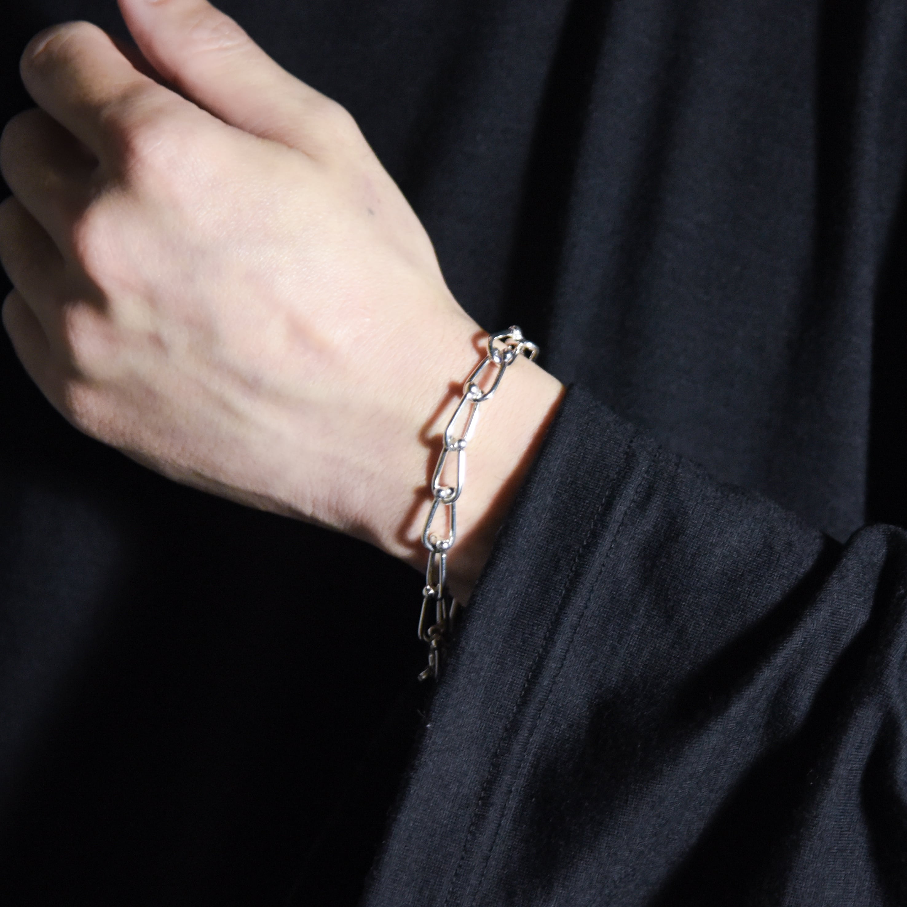 Mexican Jewelry Vintage Silver Shackle Chain Bracelet メキシカン