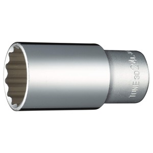 【特価処分】トネ(TONE) ディープソケット(12角) 3D-24L 差込角9.5mm(3/8) 二面幅24mm