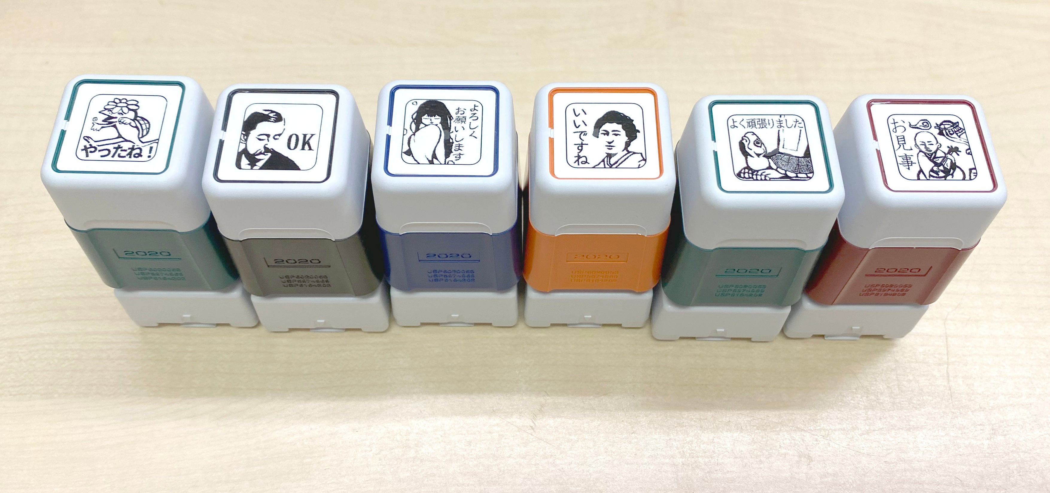 小籠包スタンプラリー コースター 9種　セミコンプ 松江の先生スタンプ 20×20ミリ 12種類 【小泉八雲】【松江城