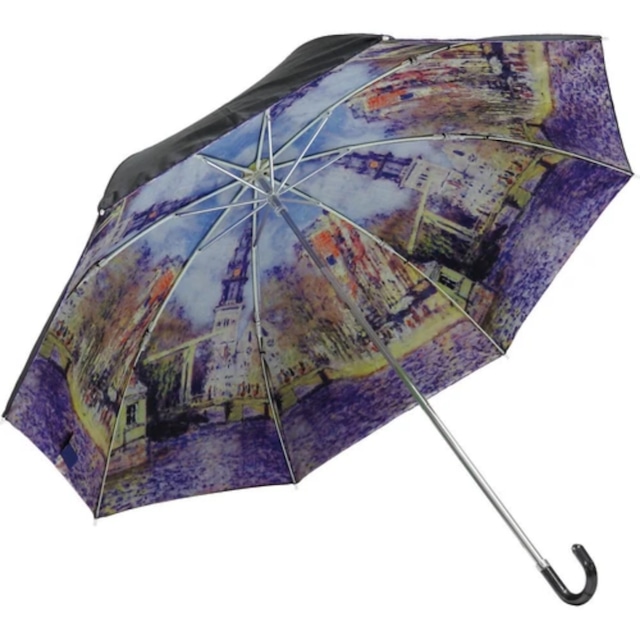umbrella　折り畳み式　モネ（水辺の教会）　日傘 雨傘 晴雨兼用 街歩き 旅行 UV対策 紫外線 紫外線対策】