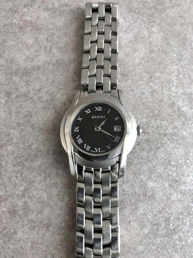 GUCCI グッチ 腕時計 シルバー ステンレススチール クォーツ　5500L vintage ヴィンテージ オールド w75vg2