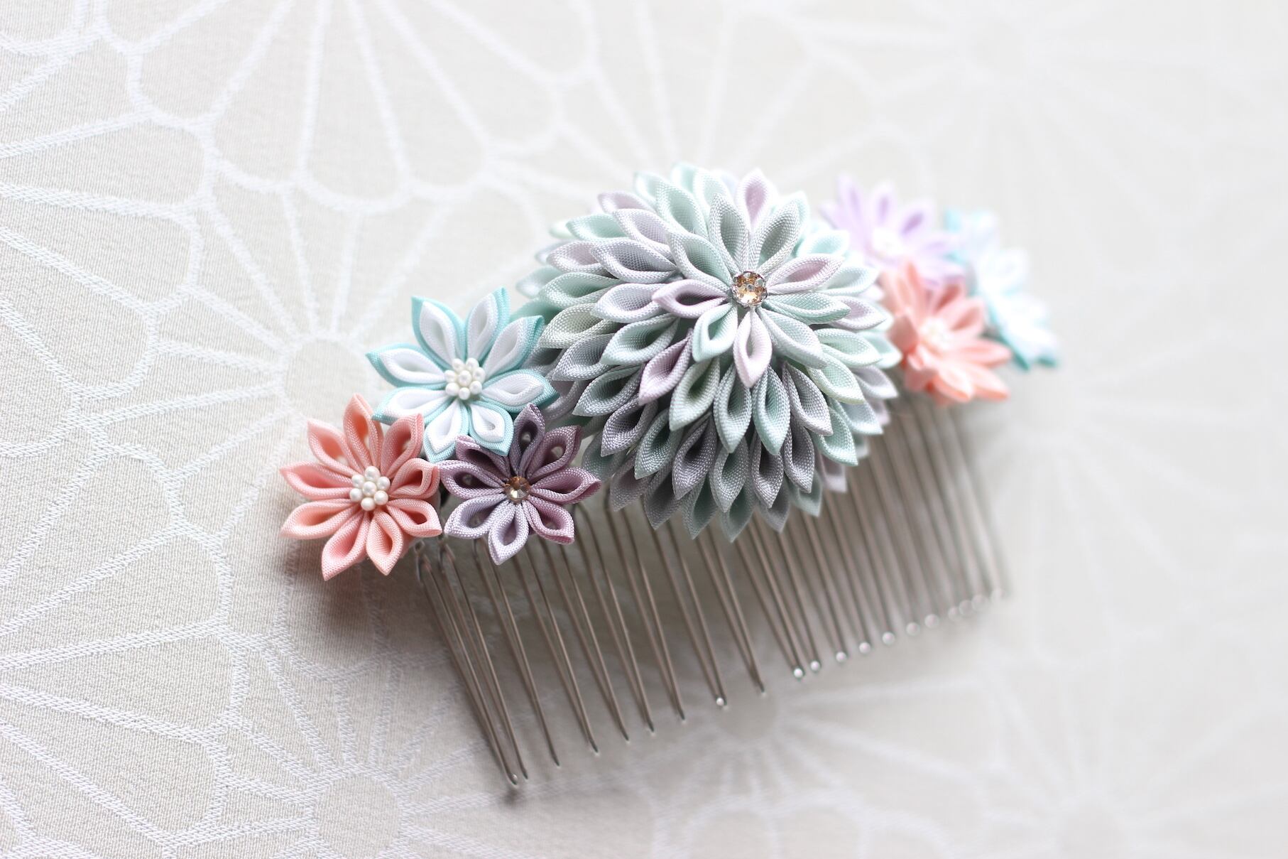 つまみ細工 コームとUピンのセット