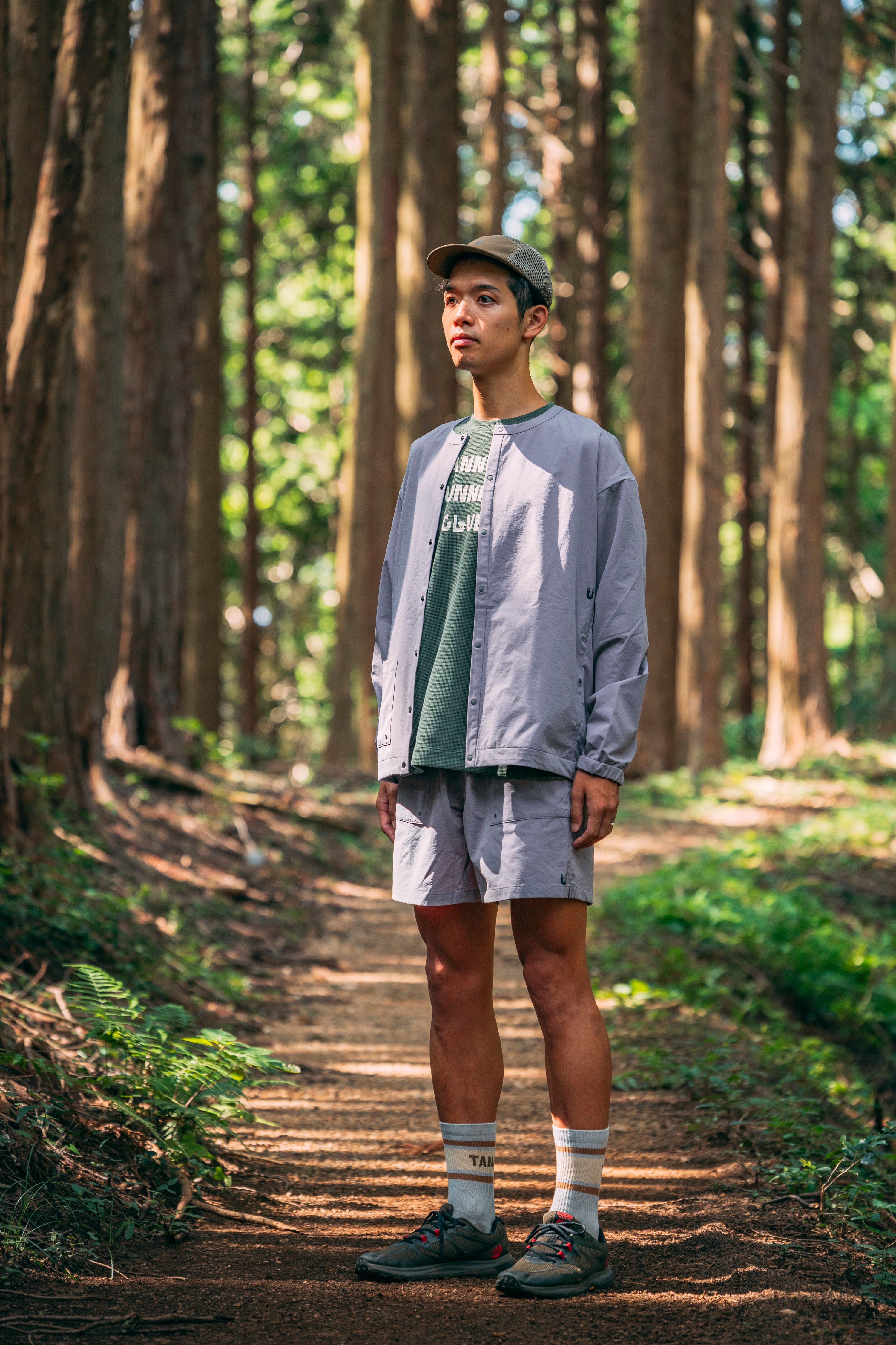 Andante Cardigan：Color Kale | TANNUKI Running Wear Shop