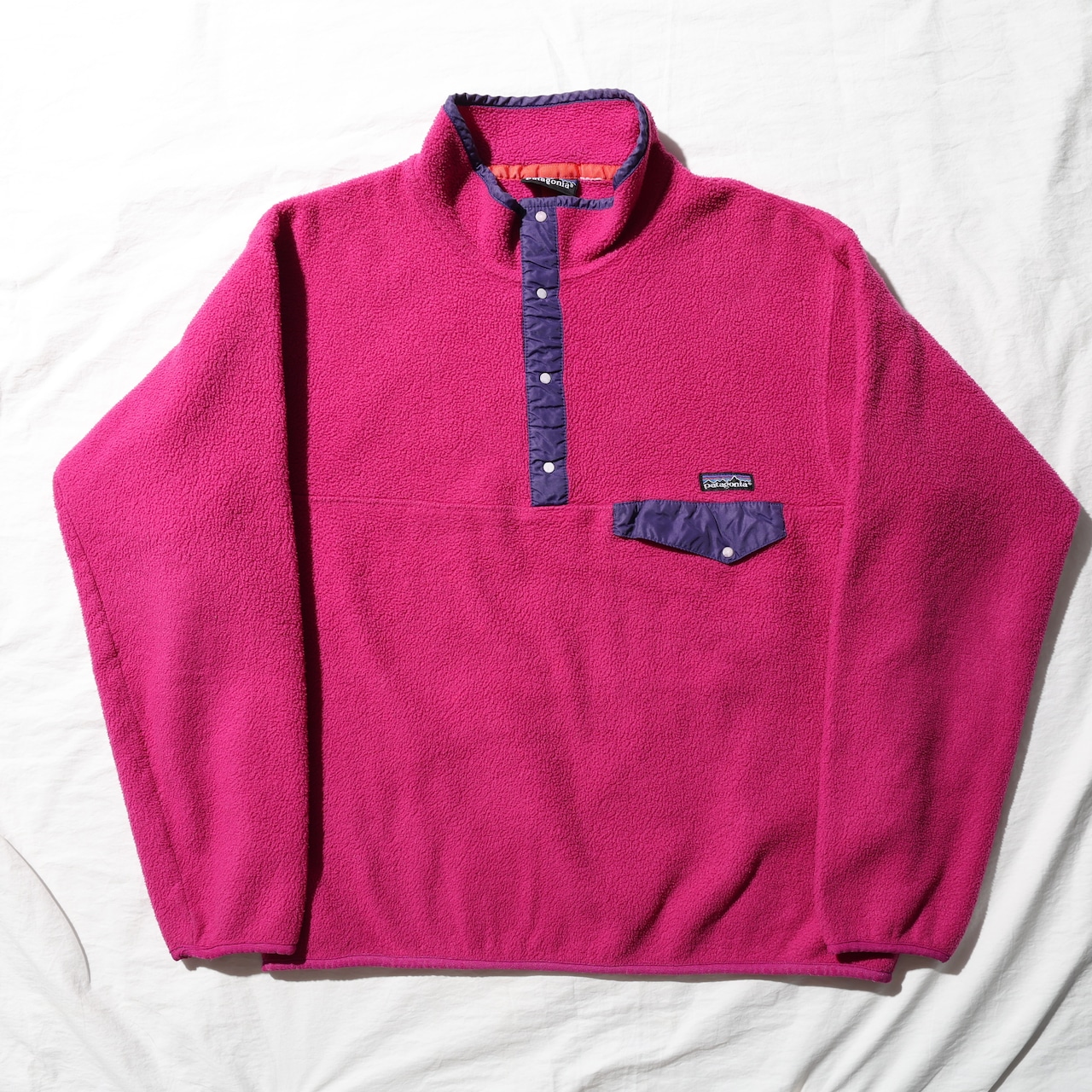 美品 L 91年 ピンク Synchilla Snap-T Patagonia シンチラ スナップT パタゴニア