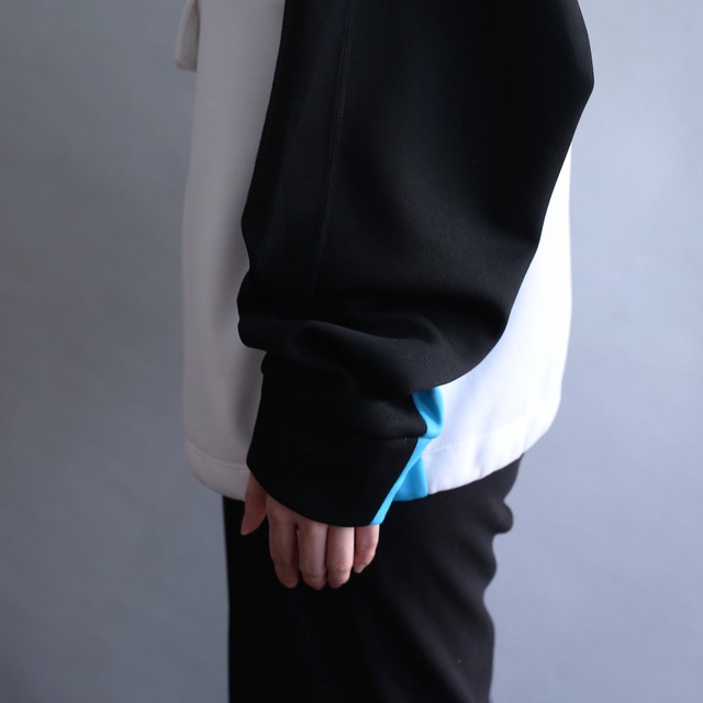"DKNY" front pocket half-zip pullover
