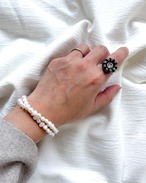 Deux Temps（ドゥ・タン） ー 3WAY ブレスレットとしても使える 淡水パールとヴィンテージのネックレスセット