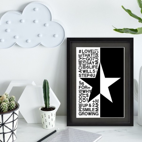 SILHOUETTE Art poster#STAR(A4)