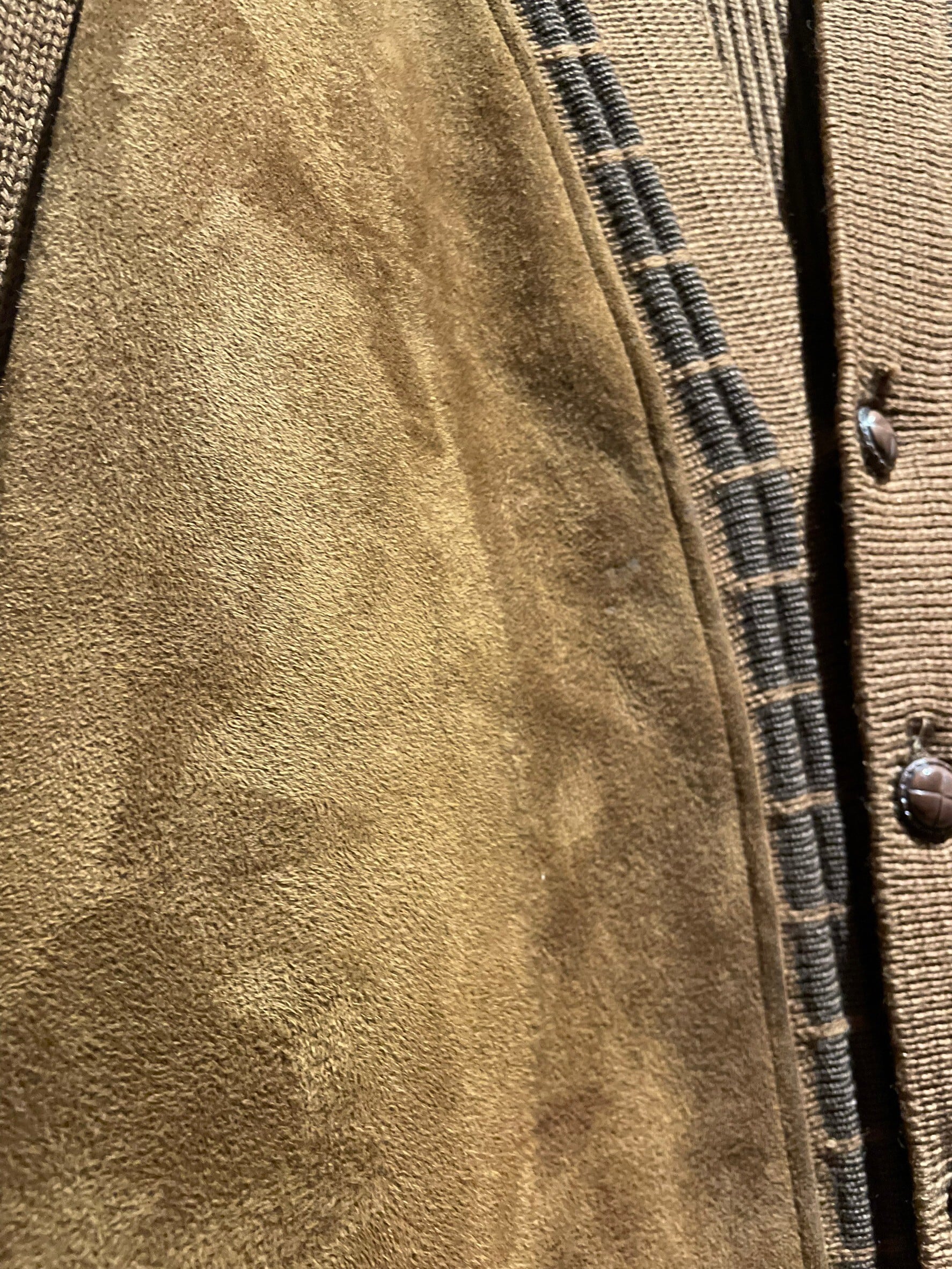 a.k.a.C.a.k.a vintage】Suede Leather Switching Design Euro Vintage