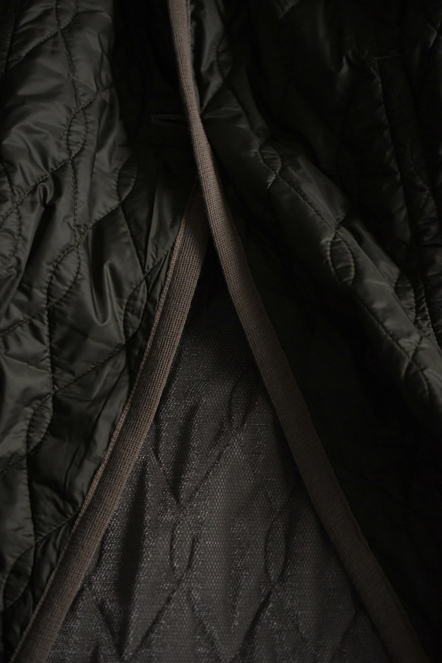 m’s braque / SILk LOFT QUILTING LONG GILET (Mocha × Brown)