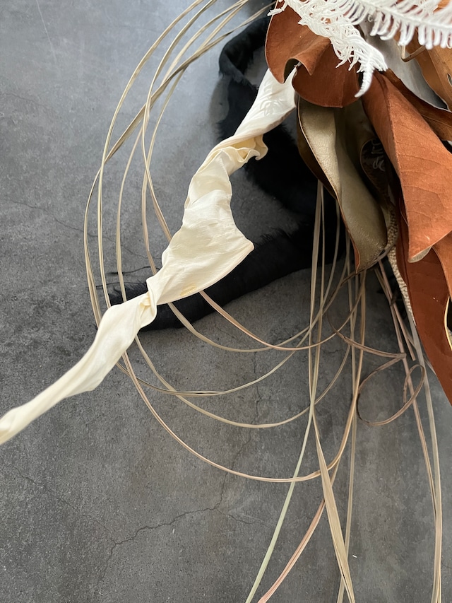 ドライフラワーインテリア タイサンボク スワッグ　herbier swag magnolia