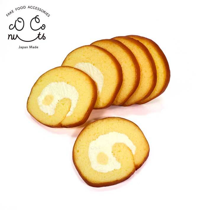食べちゃいそうな ロールケーキ 食品サンプル コースター (プラス