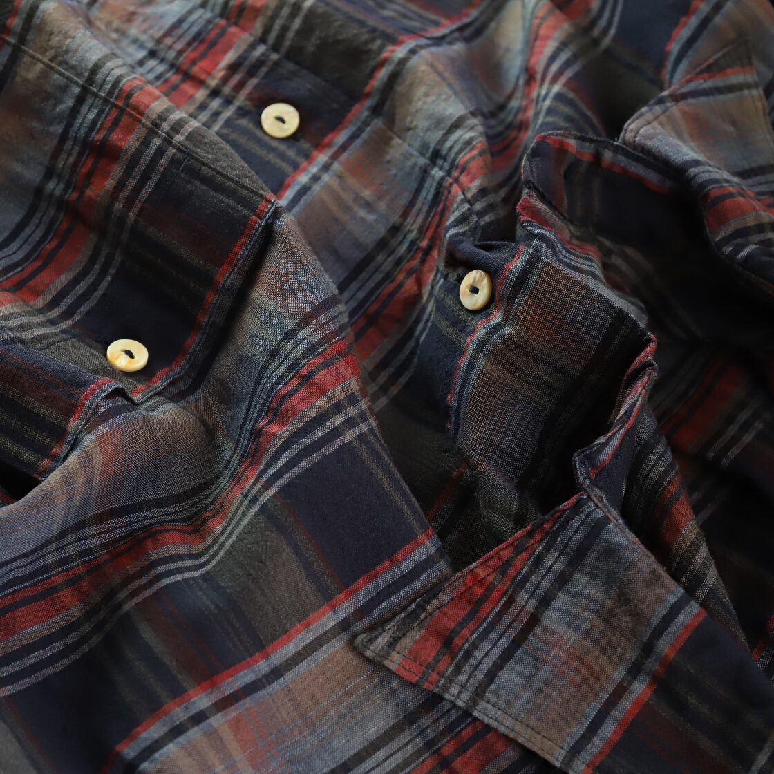 MAATEE&SONS / WORK SHIRTS “H WOOL γ” MIXMADRAS | Pay ID