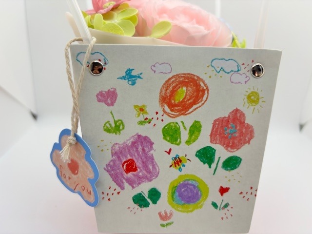 アートバッグ　ソープフラワーブーケ