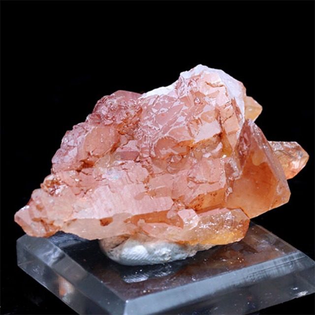 〔D452-34〕コリント産 タンジェリンクォーツ クラスター マンダリンクォーツ Tanjerine Quartz 蜜柑水晶【メール便不可】