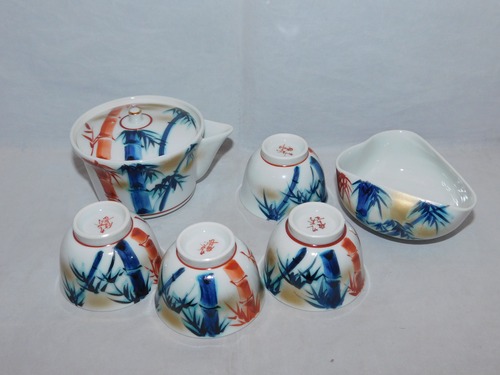 九谷焼器茶器揃 Kutani porcelain Japanese tea set