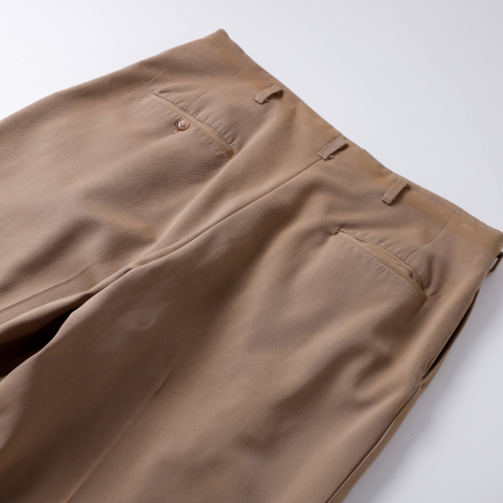 極美品】50s special vintage pants rayon gabardine trousers beige
