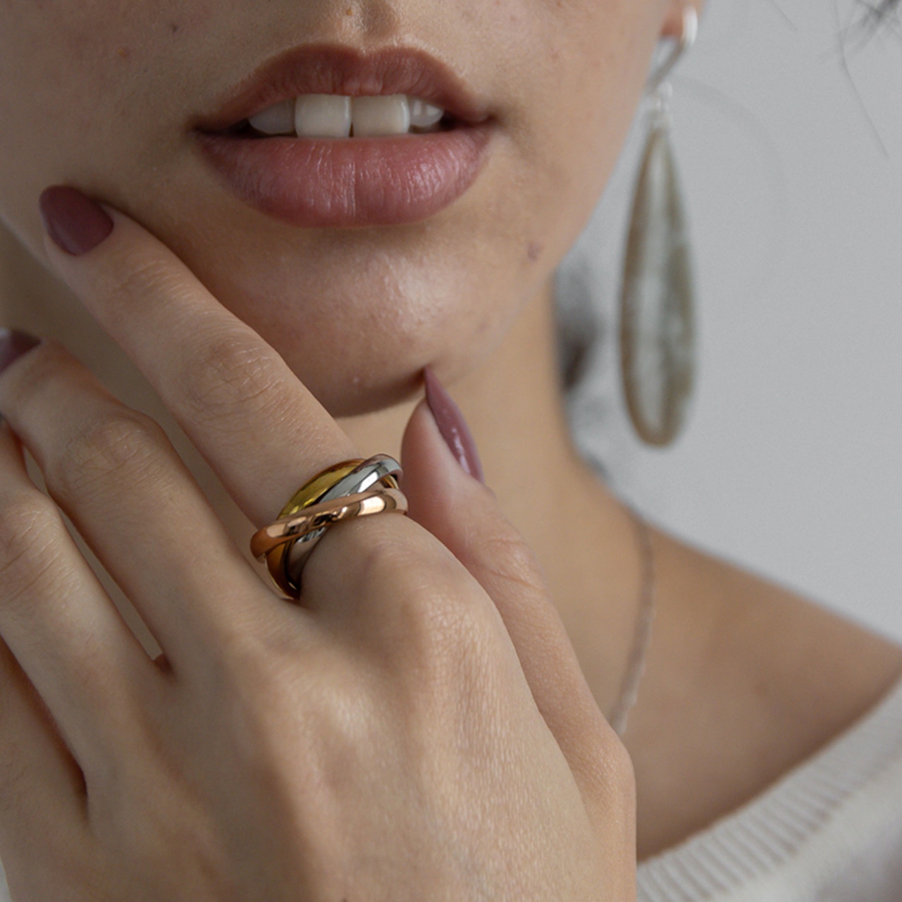 30%OFF【ネコポス便】 アバスクデザイン 人気リング 3set 金属アレルギー対応 1476