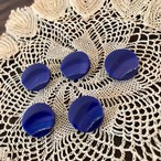 輸入ボタン ブルー ラメ