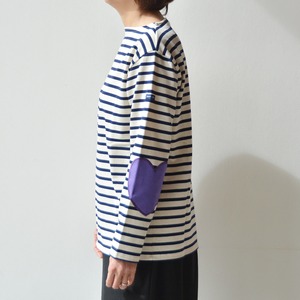 セントジェームス SAINT JAMES ウエッソンハートエルボーパッチ(24JC OUES.COUD)ECRU/MARINE(VIOLET)