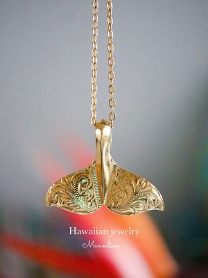 whaletail necklace Hawaiianjewelry(ハワイアンジュエリーホエールテールネックレス、クジラネックレス)