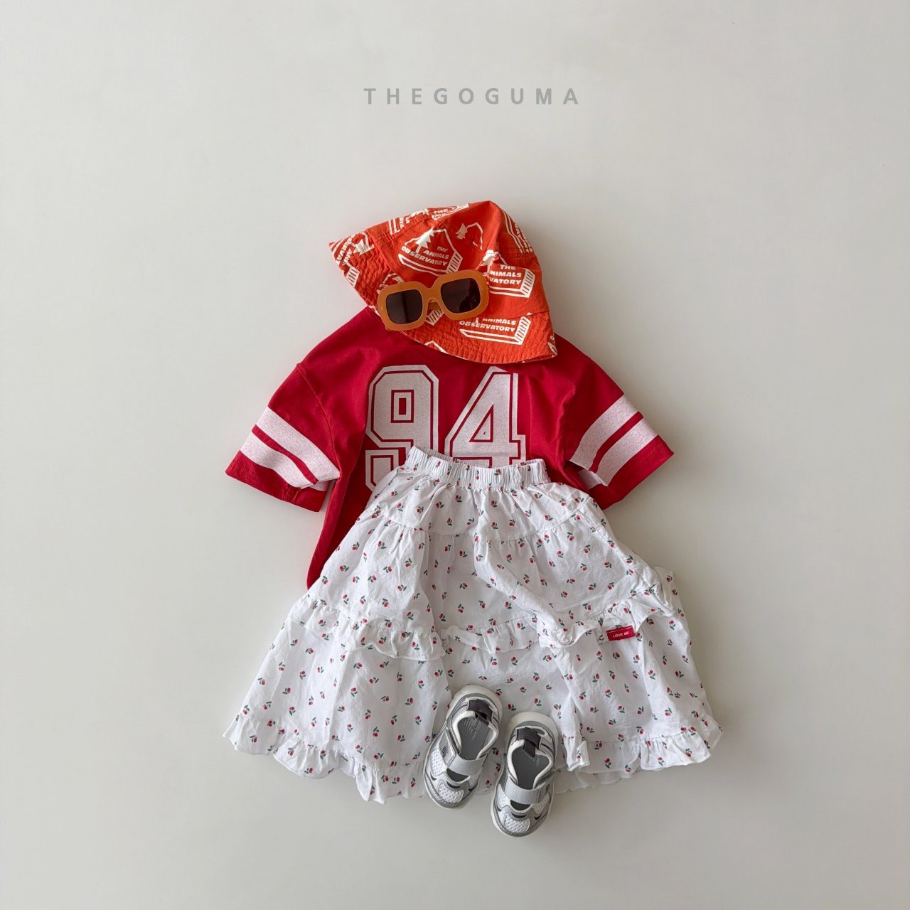 [THE GOGUMA] Cherry Check Kang Kang SK / [더고구마] 앵두체크캉캉sk