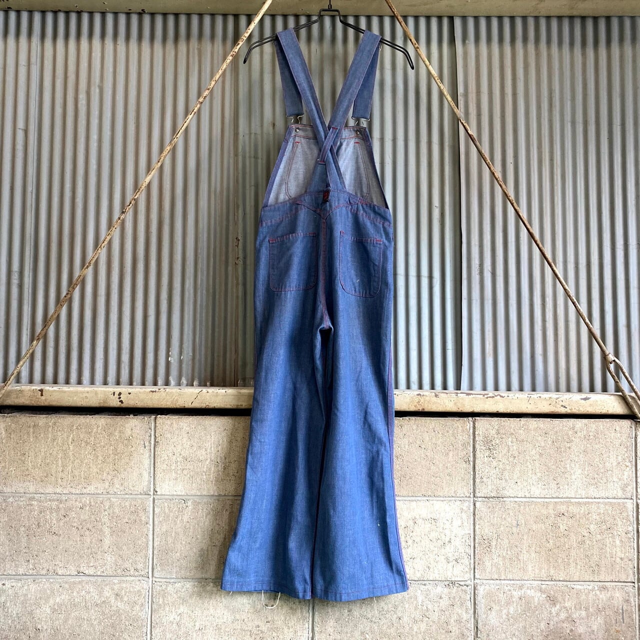 70年代 RED SNAP レッドスナップ フレア デニム オーバーオール