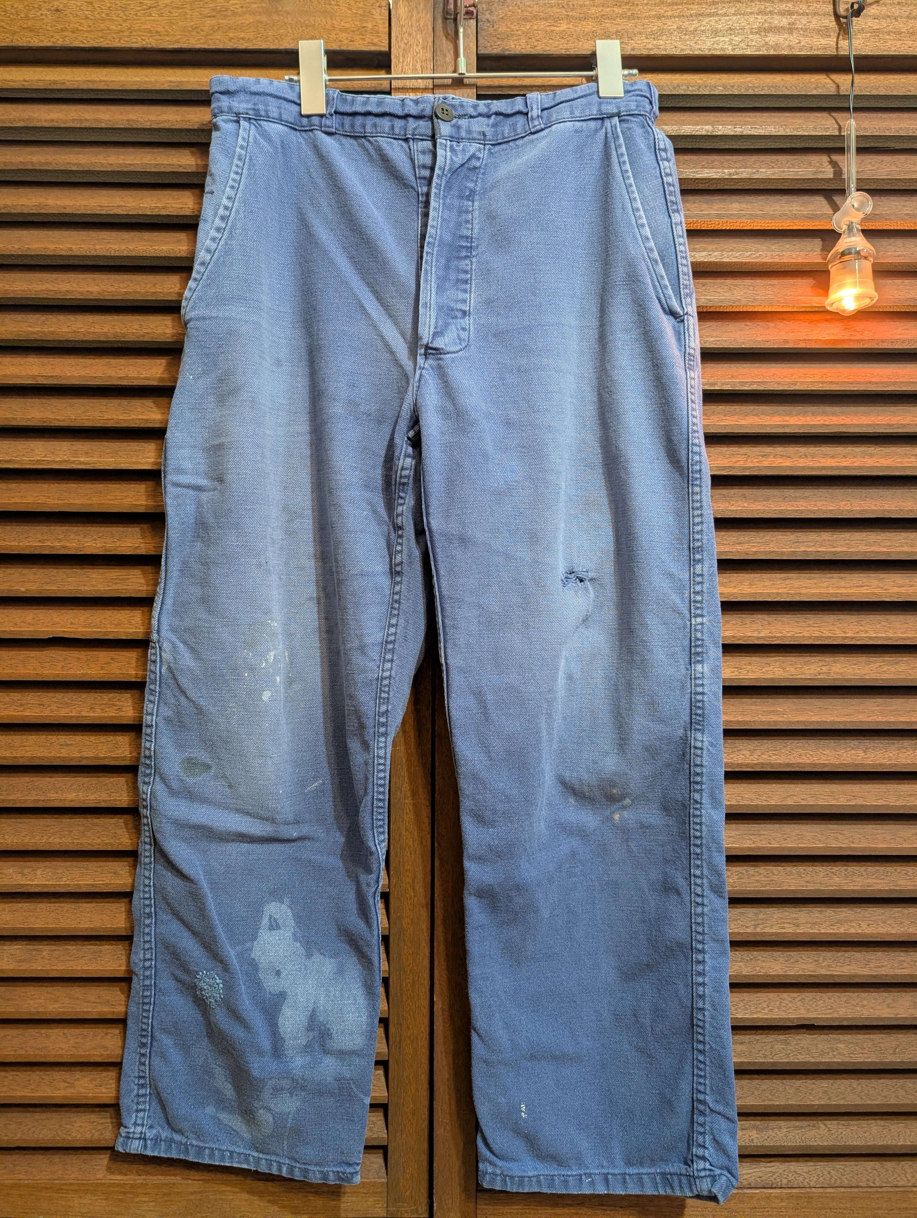 Euro Cotton Twill Work Pants Printtag Faded Painted