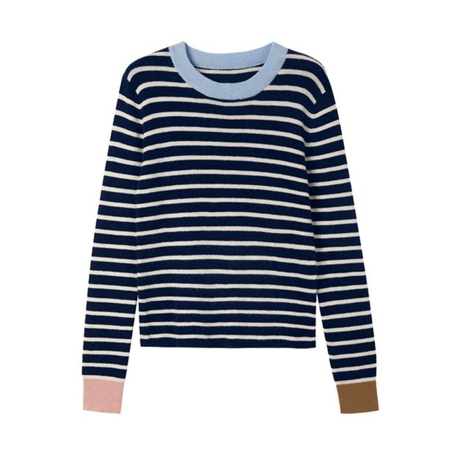 Royal Blue Striped Sweater