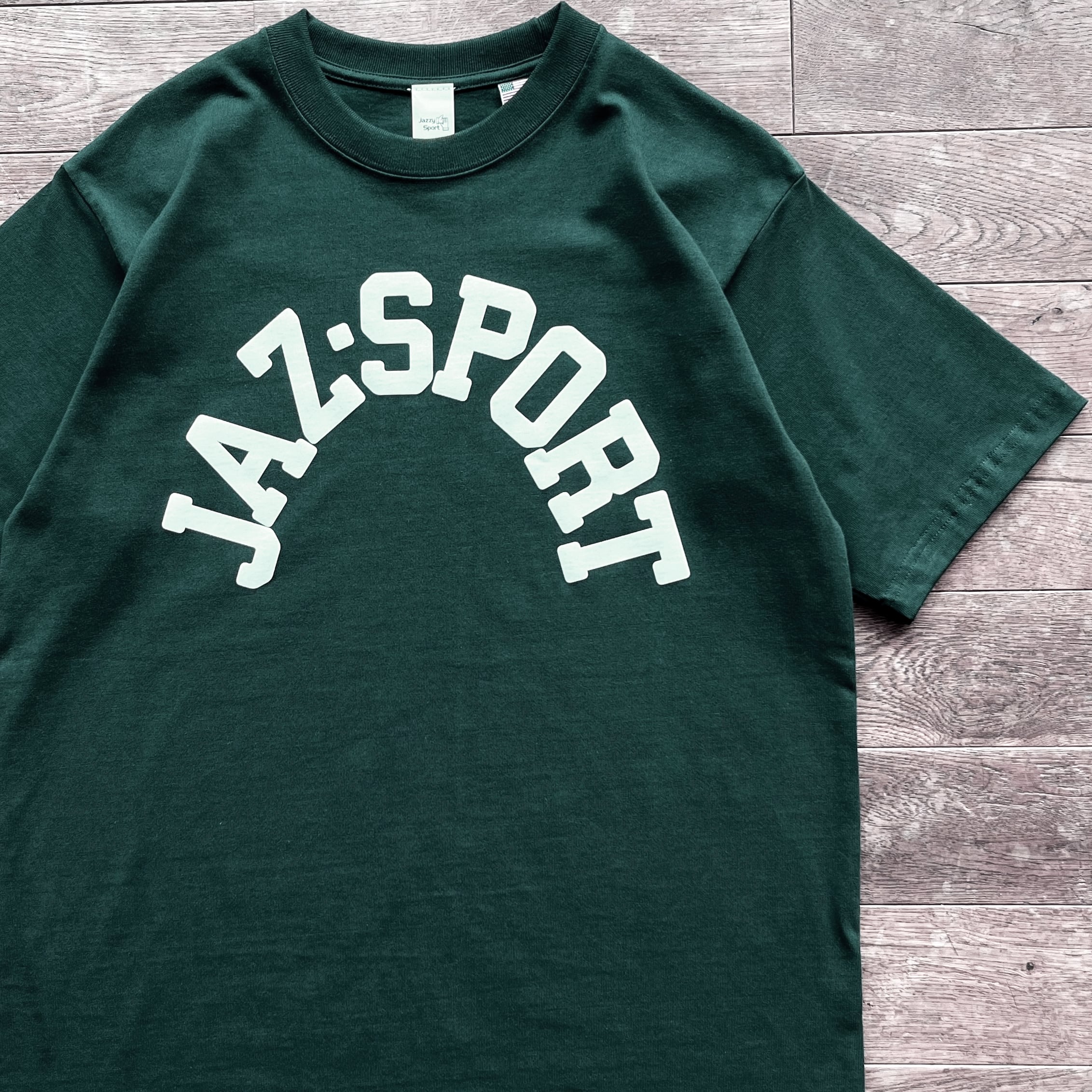 〈残り1点〉J.S. Jaz Sport U.S.A. コットン／ヘビーウェイト Tシャツ（ブリティッシュ グリーン）