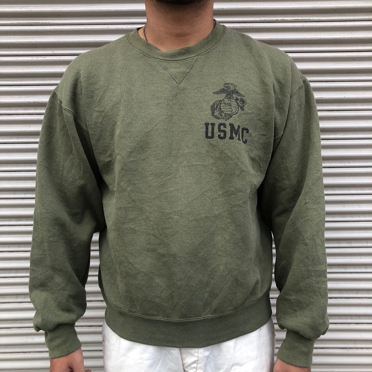 90s 米軍 USMC マリン 海兵隊 トレーナー NAVY USN 米軍 海軍 ネイビー 