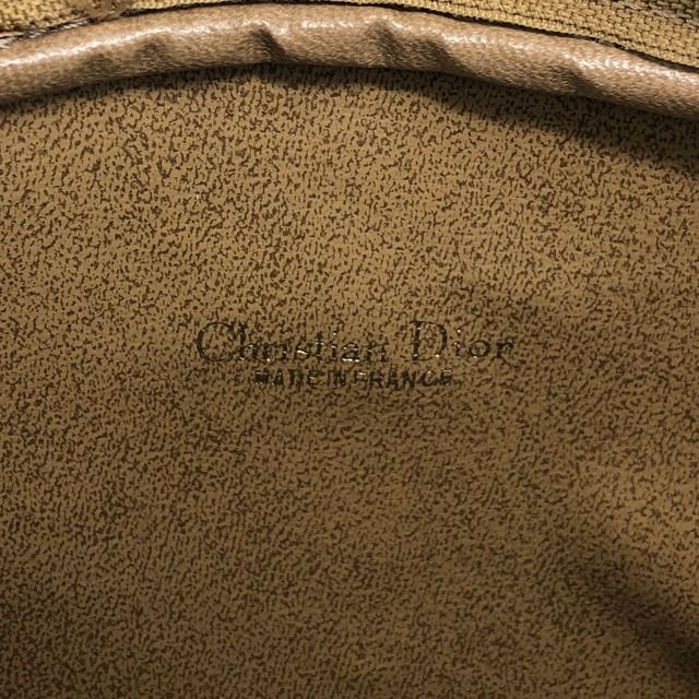 Christian Dior クリスチャン ディオール ハニカム ショルダーバッグ ベージュ ロゴ PVC レザー  ミニバッグ vintage ヴィンテージ オールド ptj22k