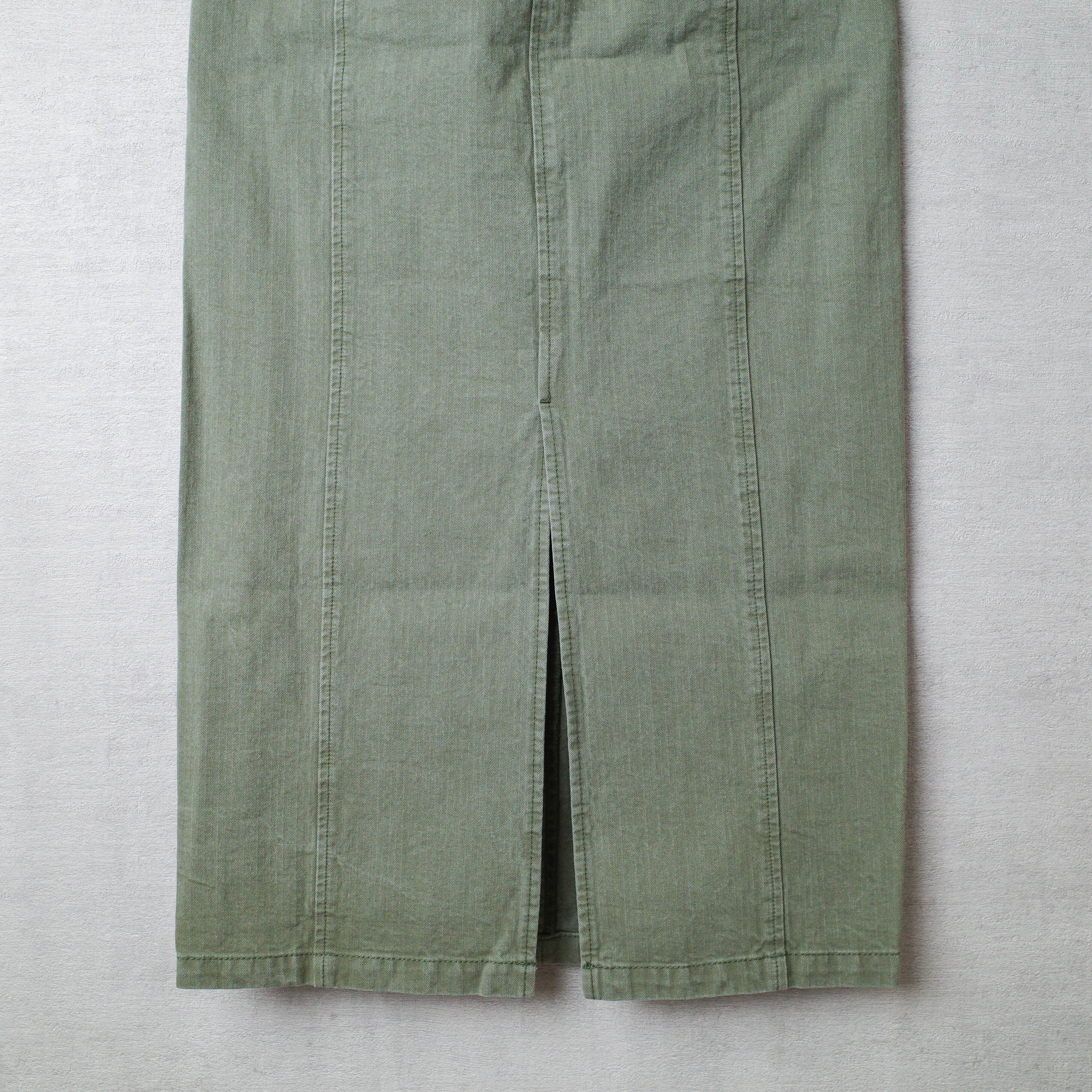 [NEW] BLACK by MOUSSY	JAPAN MADE HERRINGBONE PENCIL SKIRT KHAKI　070BA311-0030