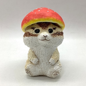 【きゃねこ】立体作品「きのことシマリス」A