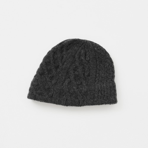 mature ha.／slant cutting knit felt relief cap aran 2 - lamb wool