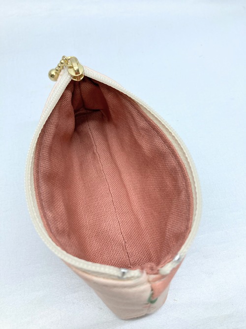 印鑑ポーチ　ミニポーチ　もも｜とりさん工房ーかわいいハンドメイドポーチ