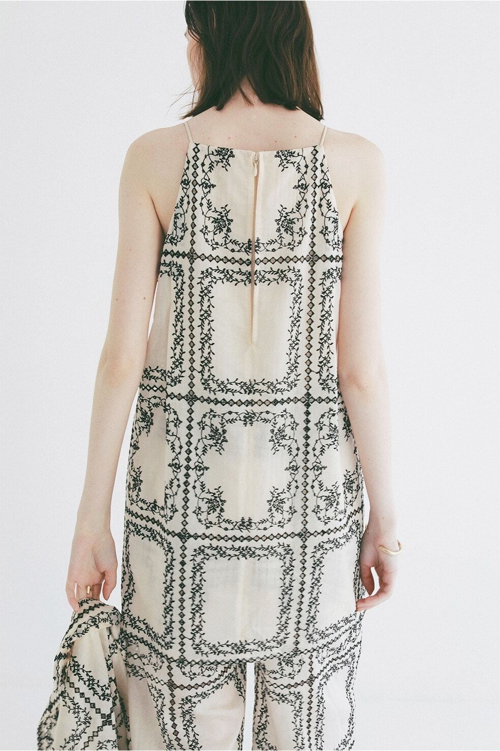 CLANE EMBROIDERY LACE CAMI ALL IN ONE 3色展開 | FLICKA ASHIYA