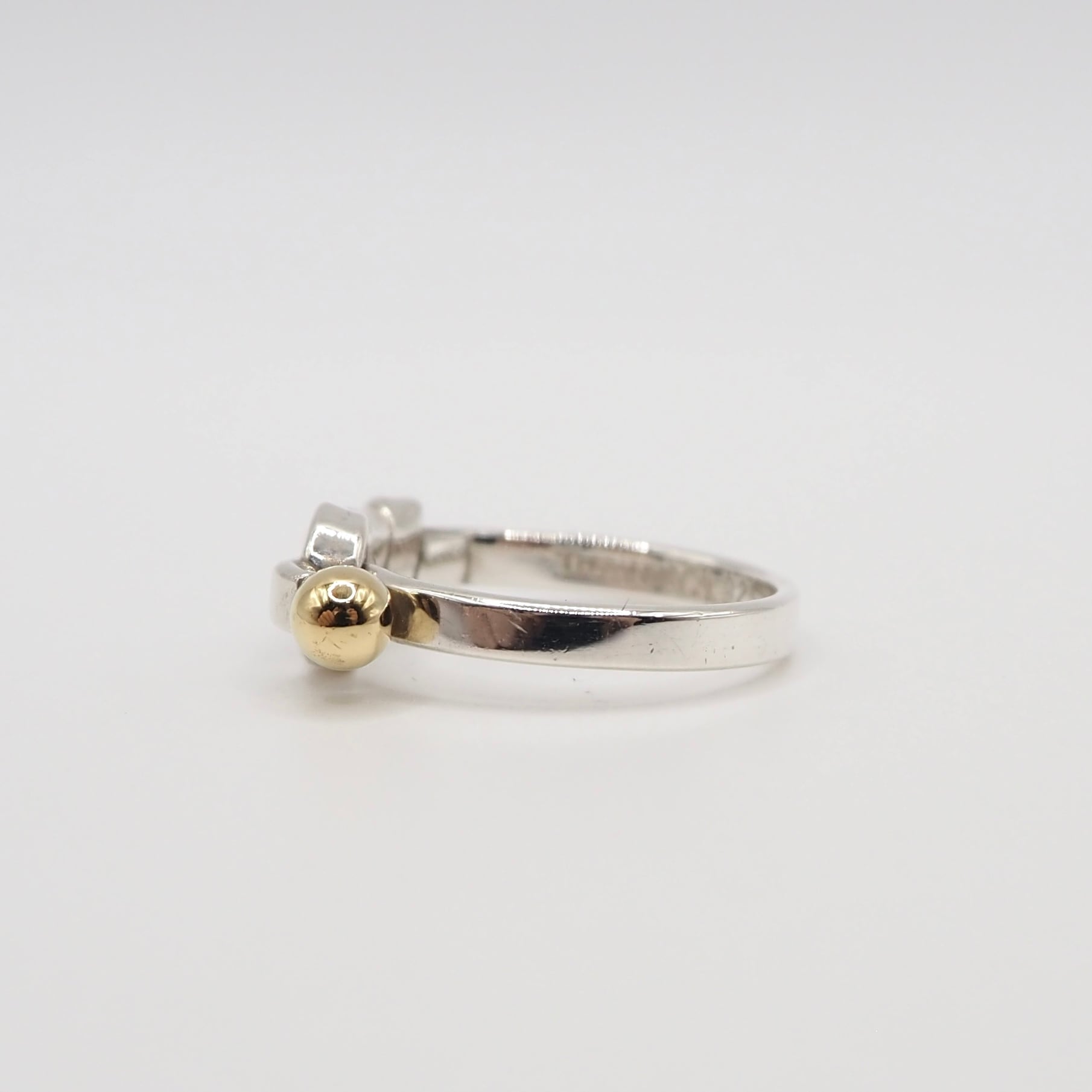 Tiffany&Co. 約10.5号 フック&アイ コンビ リング シルバー925 K18