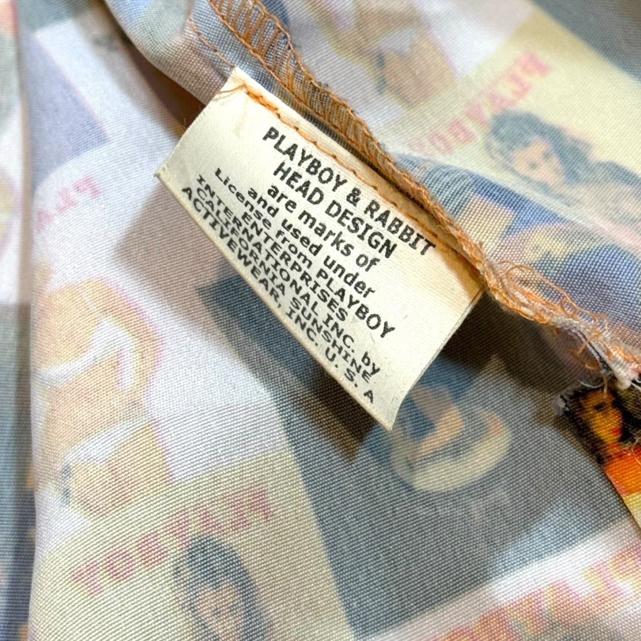 90's PLAYBOY MAGAZINE ALL OVER PATTERN S/S SHIRT