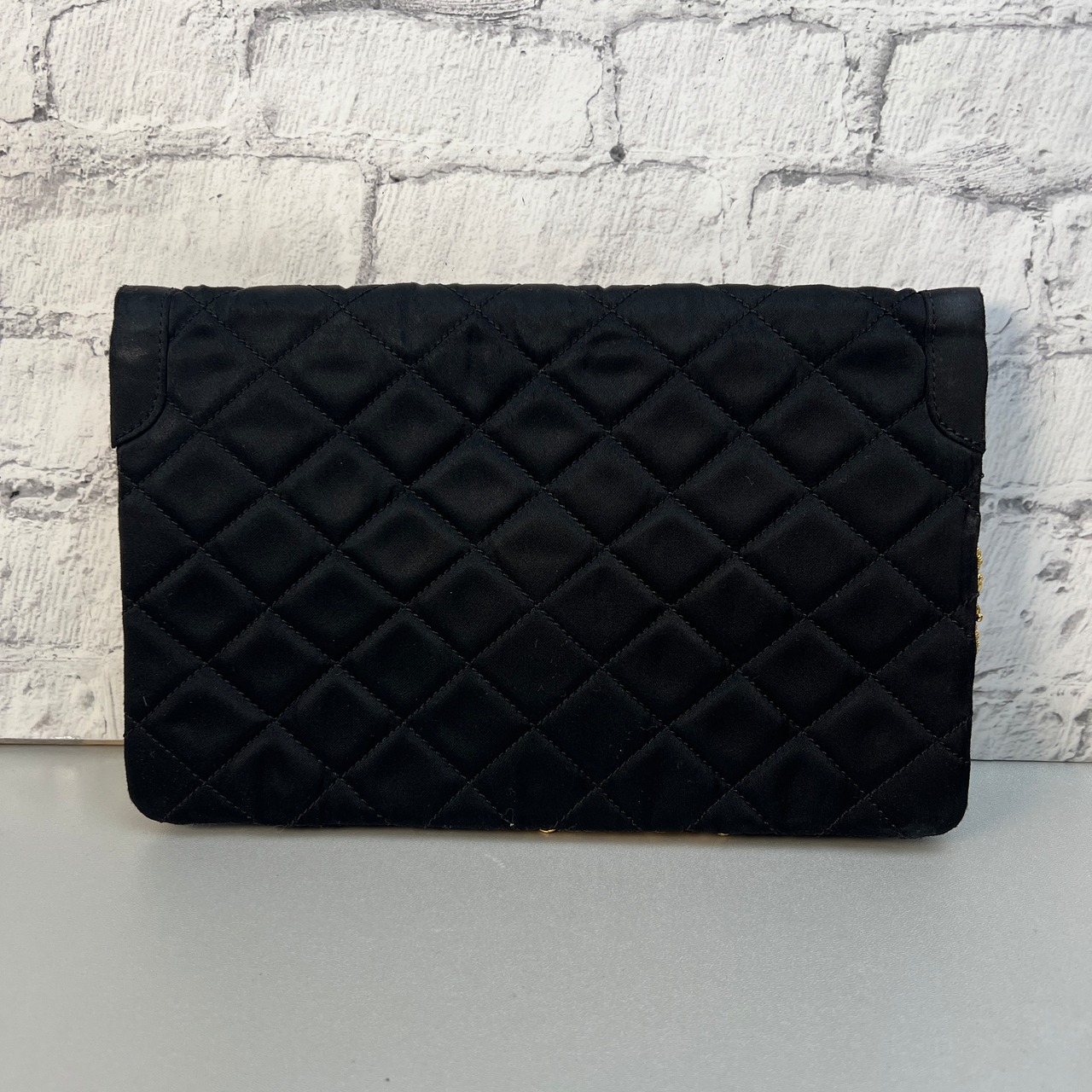 【最終処分SALE】CHANEL シャネル マトラッセ ココマーク パリ限定 サテン ショルダーバッグ ブラック A-11436