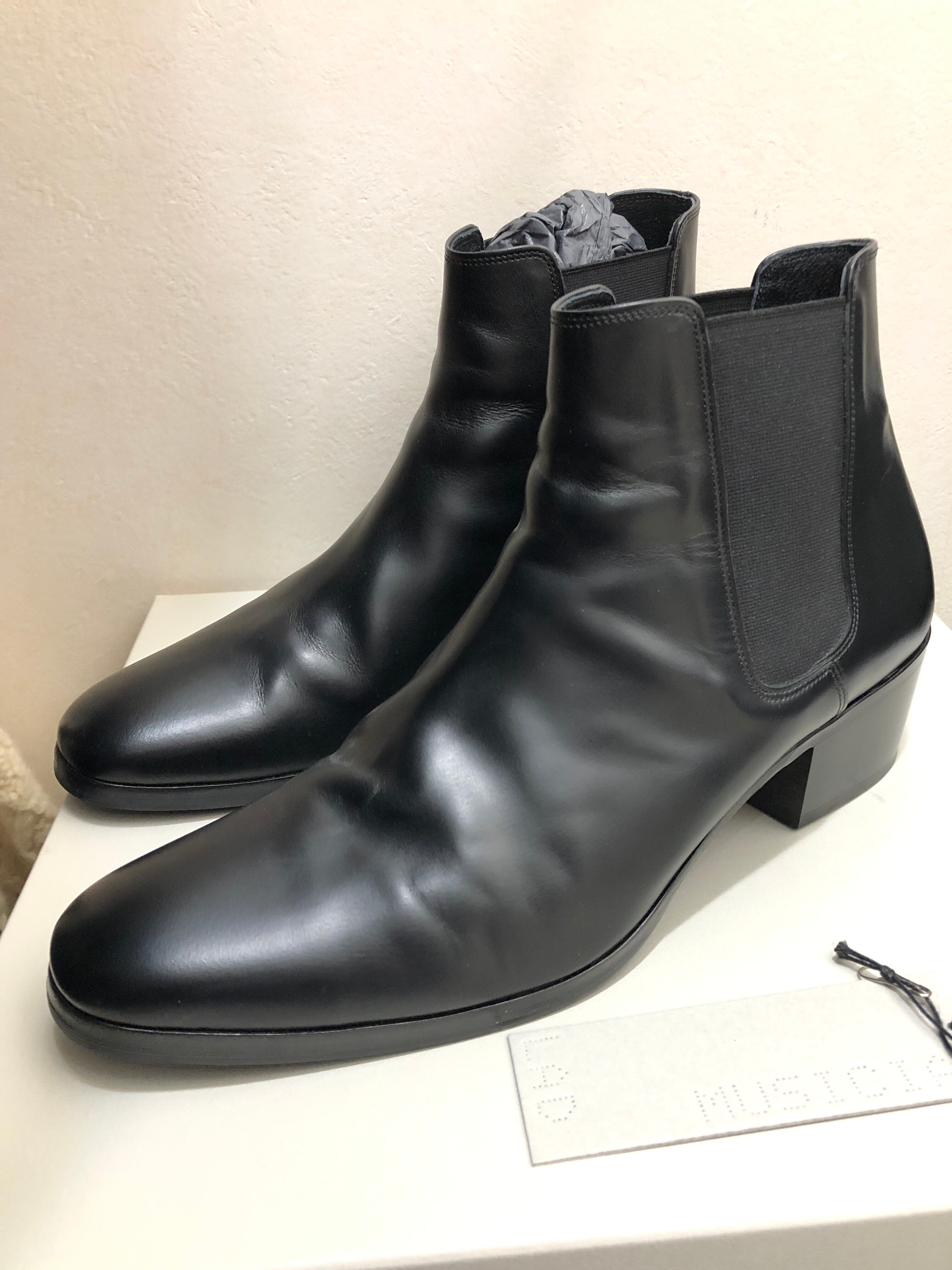 012181 LAD MUSICIAN Side Gore Heel Boots 46 ブラック サイドゴア 