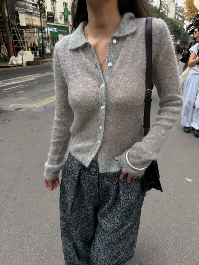 (予約) vegetable / Taupe mohair knit 3color