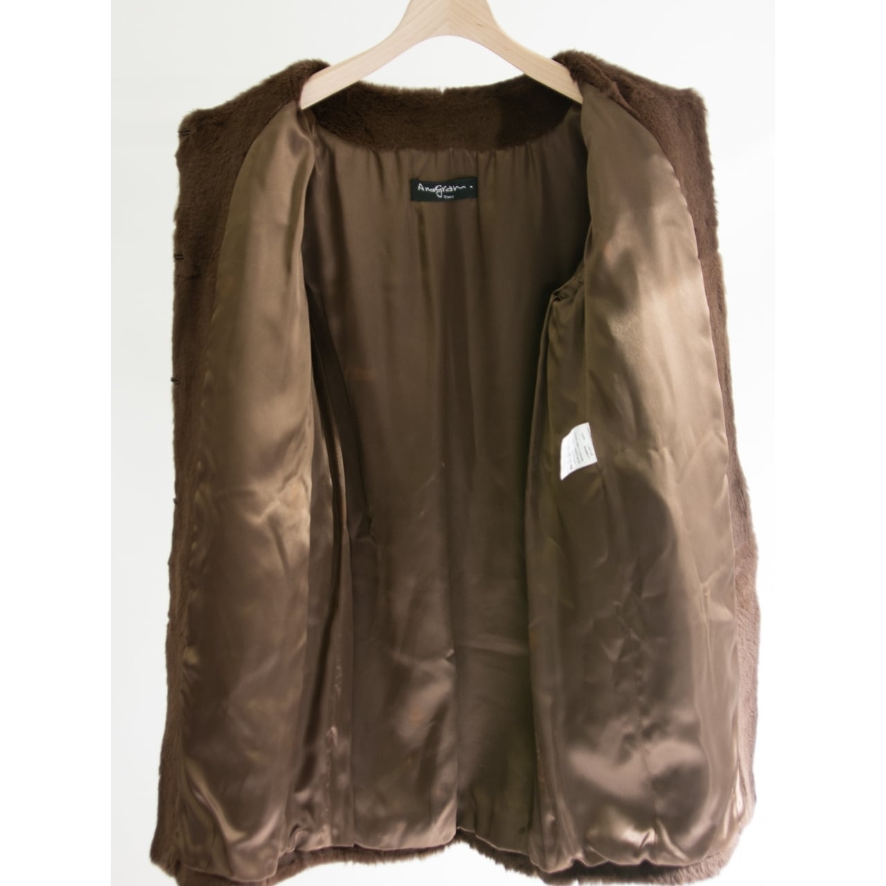 Anagram PARIS】Made in France Collarless Rabbit Coat(アナグラム